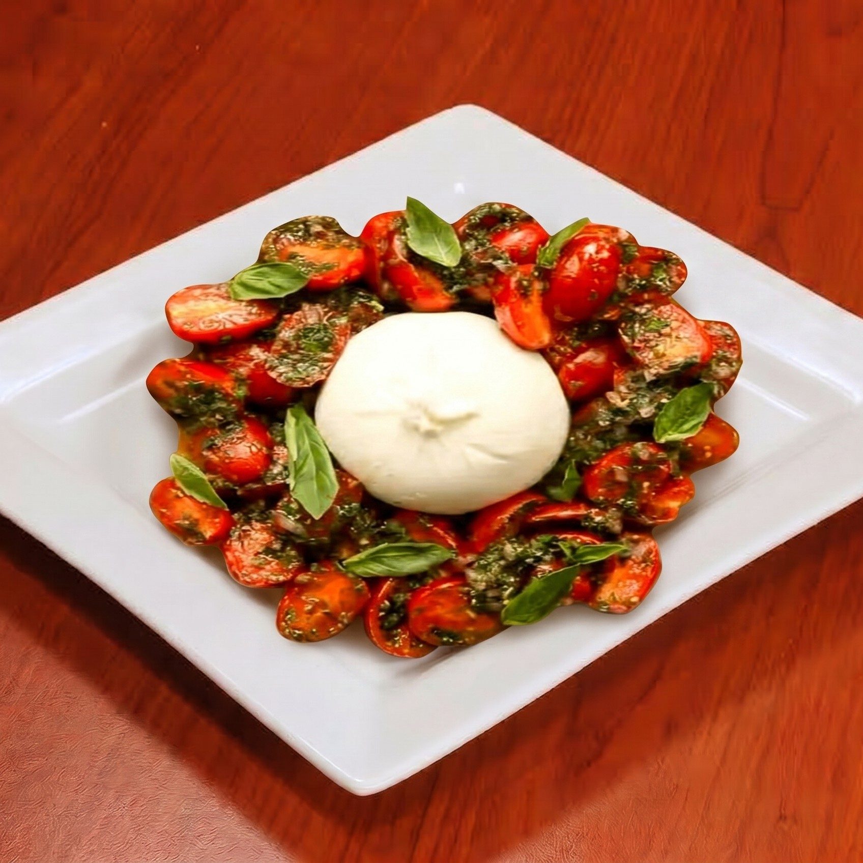 Mozzarella, Tomato, & Arugula.