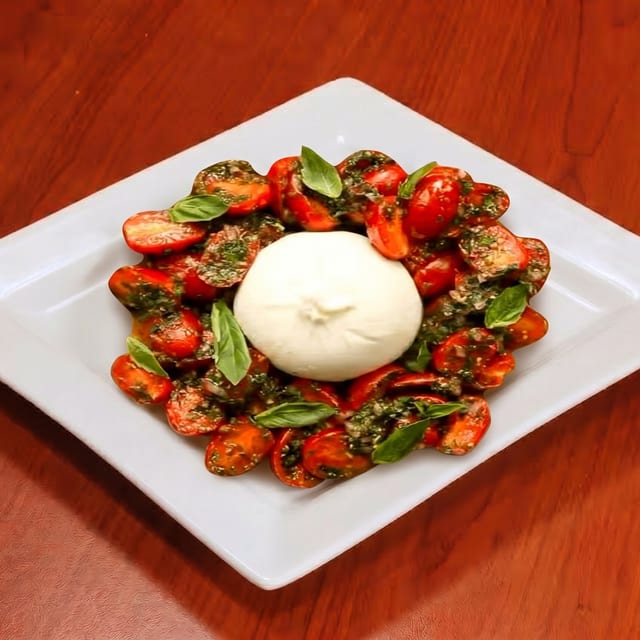 Mozzarella, Tomato, & Arugula.